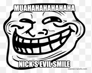 Download HD Alucard Drawing Evil Smile Picture Transparent - Troll Face Emoji