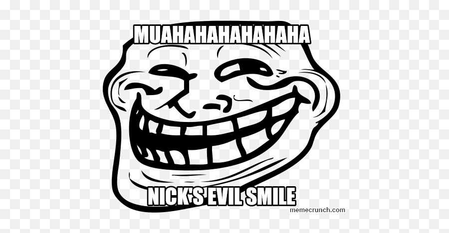Download Hd Alucard Drawing Evil Smile Picture Transparent - Troll Face Emoji,Evil Smile Emoji