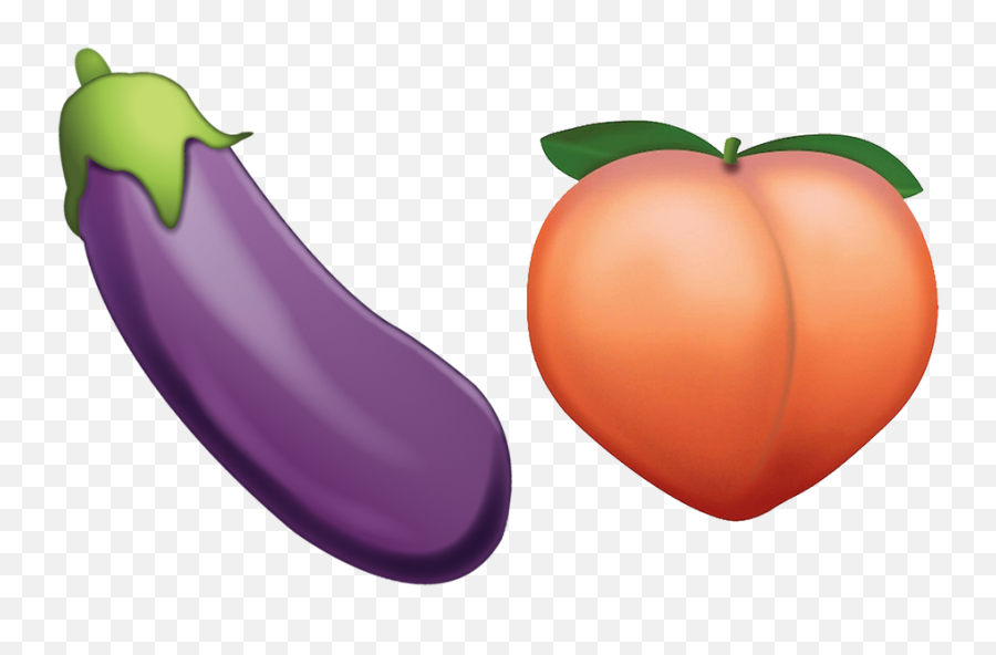 Eggplant Peach Emoji Sticker - Transparent Peach Emoji Png,Peach Emoji Png