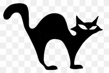 black and white cat png - Halloween Cat Png Easy Black Drawing Emoji