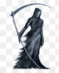 Death Reaper Sticker - Simple Drawings Of Grim Emoji