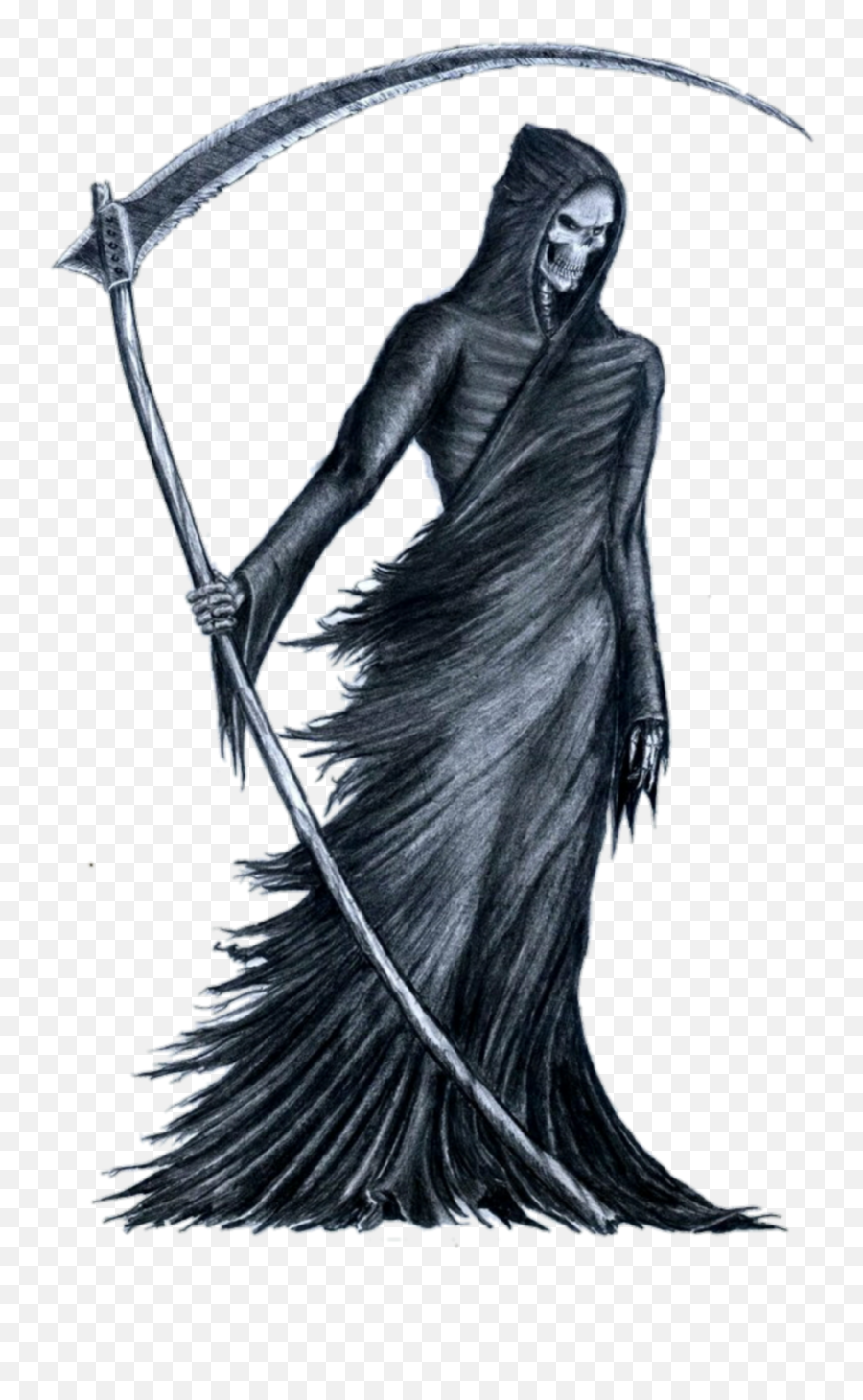 Death Reaper Sticker - Simple Drawings Of Grim Reaper Emoji,Reaper Emoji