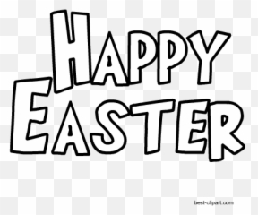 Free Easter Clip Art Easter Bunny Eggs And Chicks Clip Art - Easter Black And White Clipart Emoji,Happy Easter Emoji