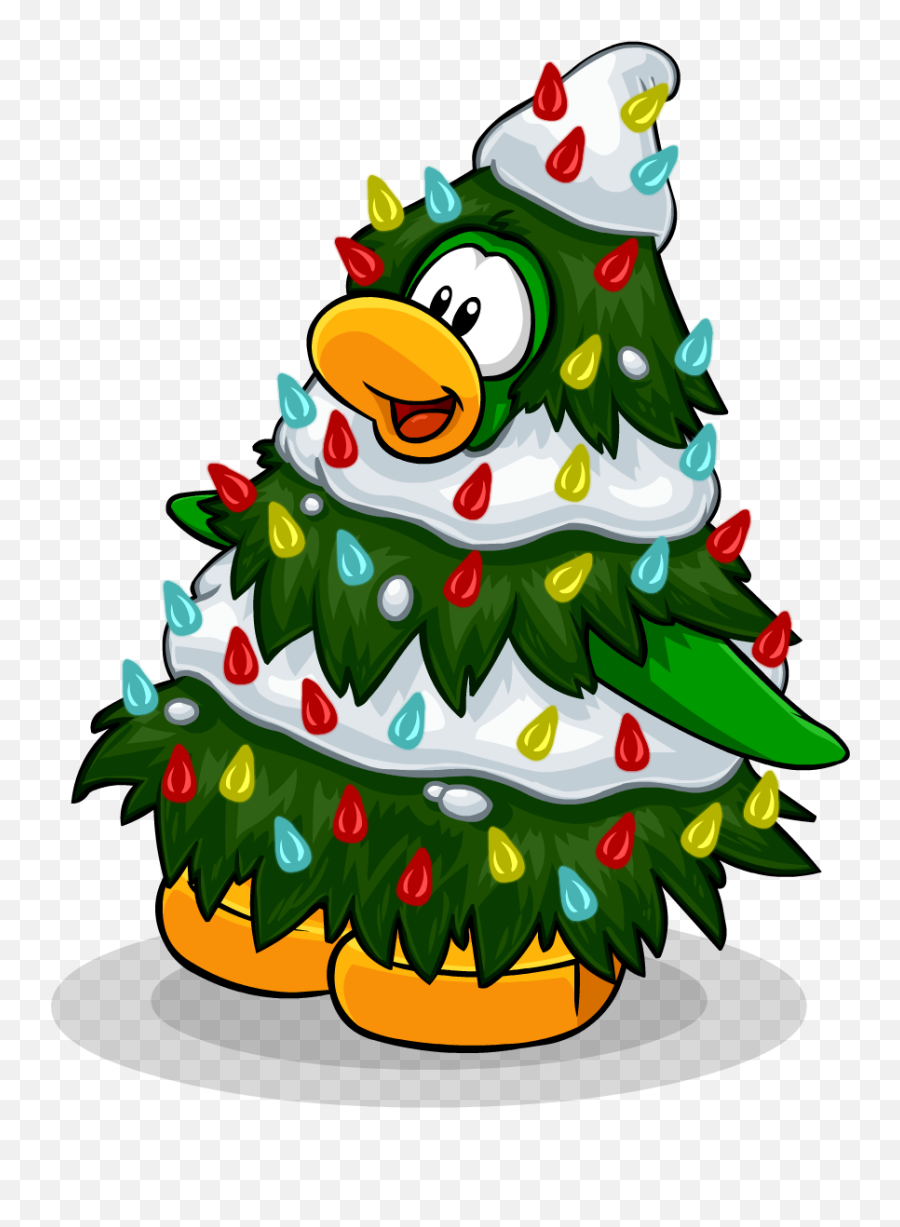 Fir Club Island Penguin Bird Flightless Navidad - Club Penguin Christmas Penguin Emoji,Christmas Tree Emoticon