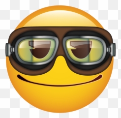 Smiling Face With Aviator Goggles - Smiley Emoji,Goggles Emoji