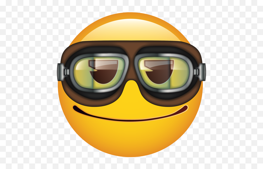 Smiling Face With Aviator Goggles - Smiley Emoji,Goggles Emoji