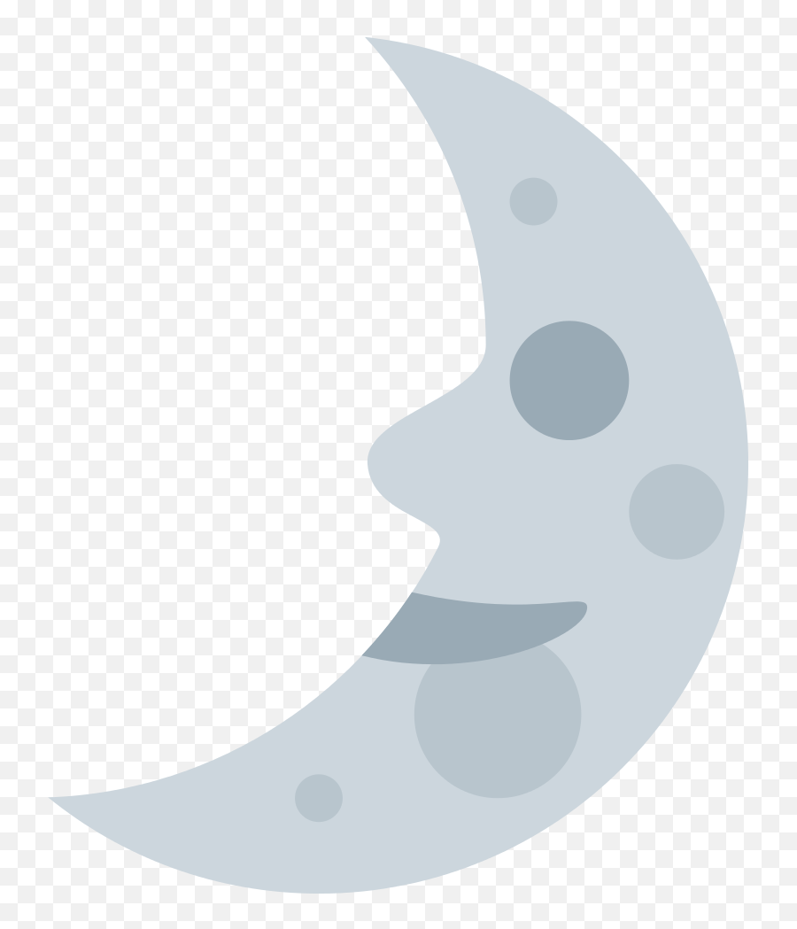 Twemoji 1f31b - Crescent,Crescent Emoji