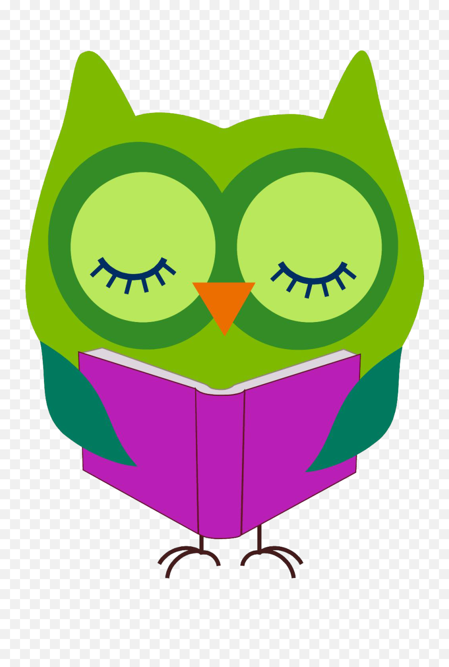 Owl Clipart Reading Picture - Cute Reading Clip Art Emoji,6 Owl Emoji