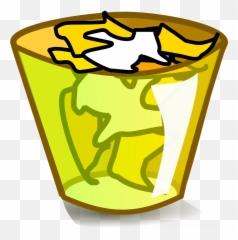 Trashcan Garbage Scrap Yellow - Bathroom Clip Art Emoji