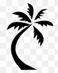 Palm Tree Clip Art Black And White Png - Transparent Clipart Emoji