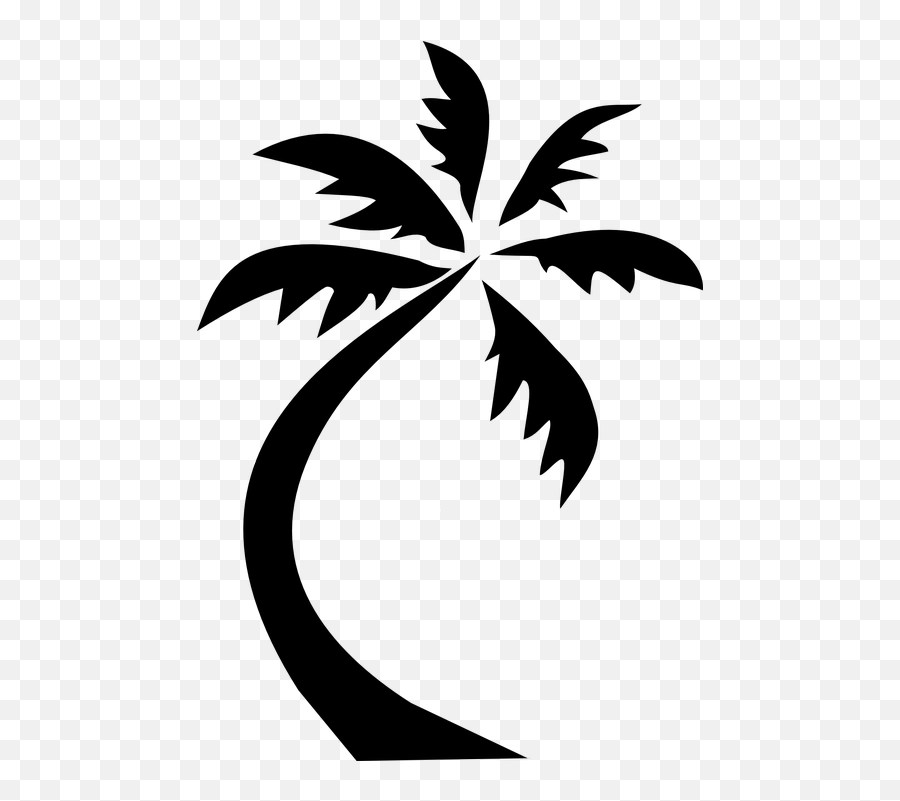 Palm Tree Clip Art Black And White Png - Transparent Palm Tree Clipart Emoji,Palm Tree Book Emoji