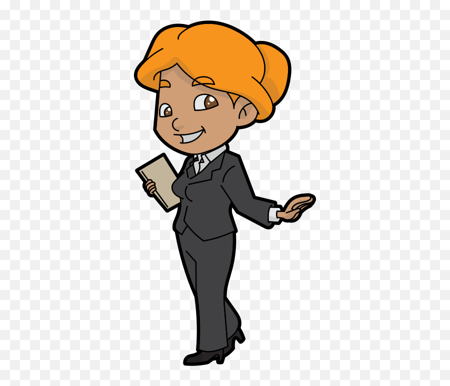 An Easy Going Cartoon Businesswoman - Cartoon Businesswoman Easy Emoji,Blonde Hair Emoji