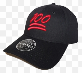 100 Emoji Cap Adjustable Black Velcro - Baseball Cap,100 Emoji