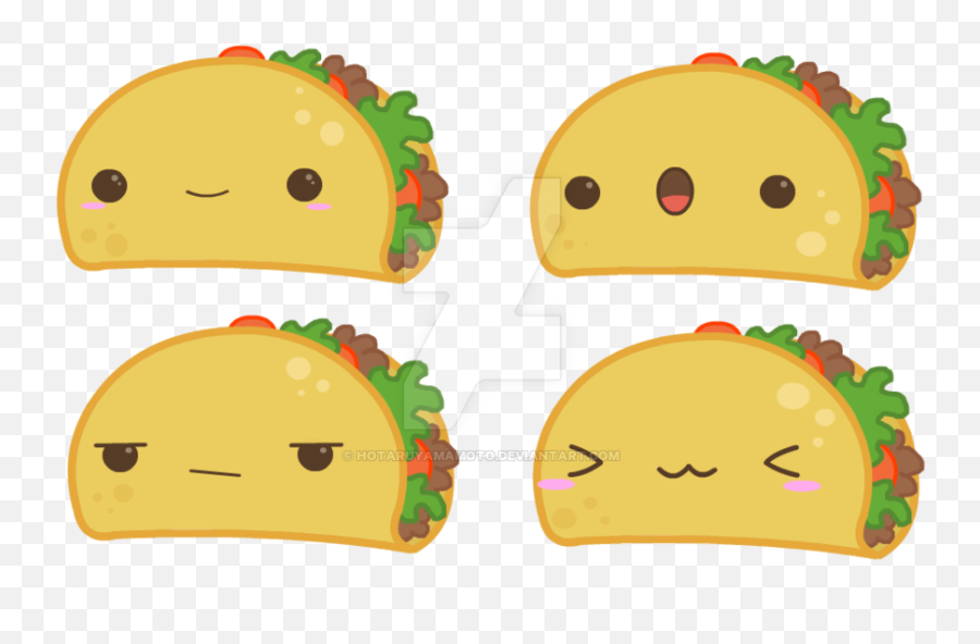 Kawaii Taco - Imagenes De Taquitos Kawaii Emoji,Taco Emoji Transparent