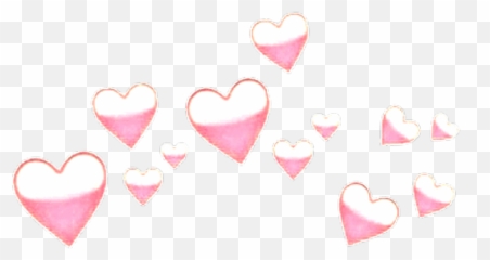 Hearts Pink Light Emoji Crown - Transparent Over Head