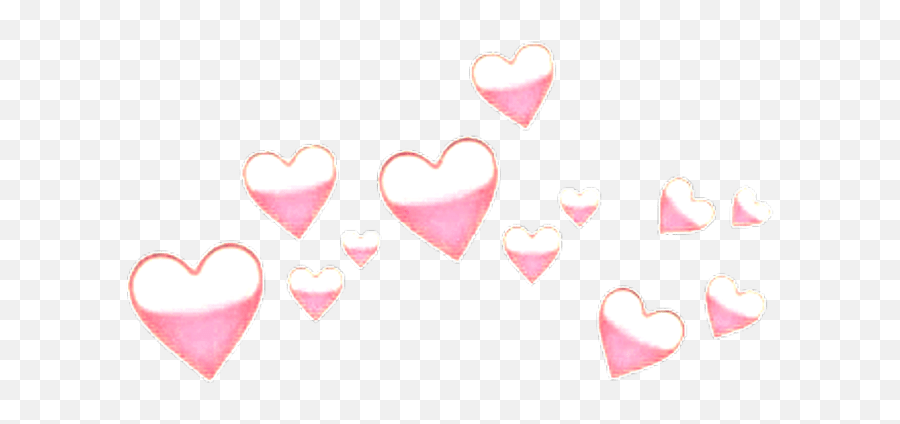 Hearts Heart Pink Light Emoji Crown - Transparent Heart Over Head,Pretty In Pink Emoji