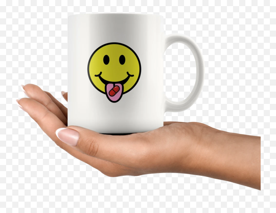 Red Pill Smiley Mug - Mug Emoji,Pill Emoticon
