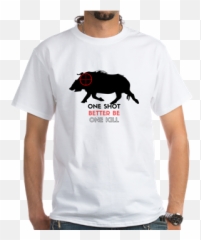 One Shot Kill Boar Hunting T - Poirier Coat Of Arms Emoji