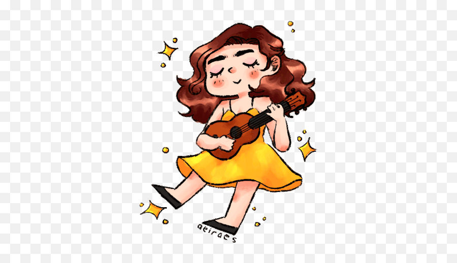 Ukulele Gif Tumblr Man Playing Saxophone Clip Art - Lowgif Cartoon Girl Playing Ukulele Emoji,Ukulele Emoji