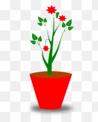 Free Red Flower Flower Vectors - Flower Pot Clipart Png Emoji,Cherry Blossom Emoji