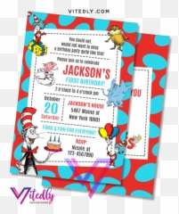 Birthday Invitations U2013 Tagged 1st Birthday U2013 Vitedly - Dr Seuss Birthday Invitations Emoji,Emoji Pool Party