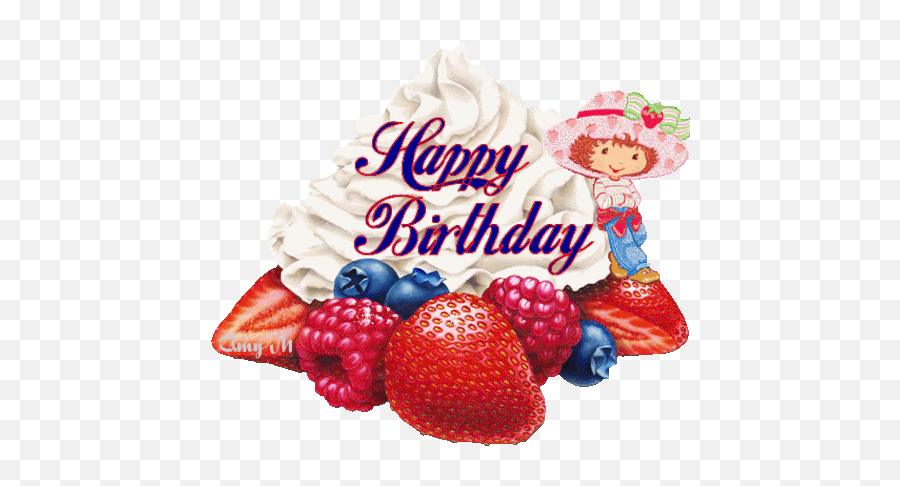 Happy Birthday Animation - See This Animated Gif On Strawberry Shortcake Meet Strawberry Shortcake Book Emoji,Happy Birthday Animated Emoji