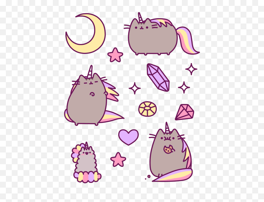 Download Free Png Pink Area Pusheen Cat Amazing Cats - Pusheen Unicorn Emoji,Pusheen The Cat Emoji