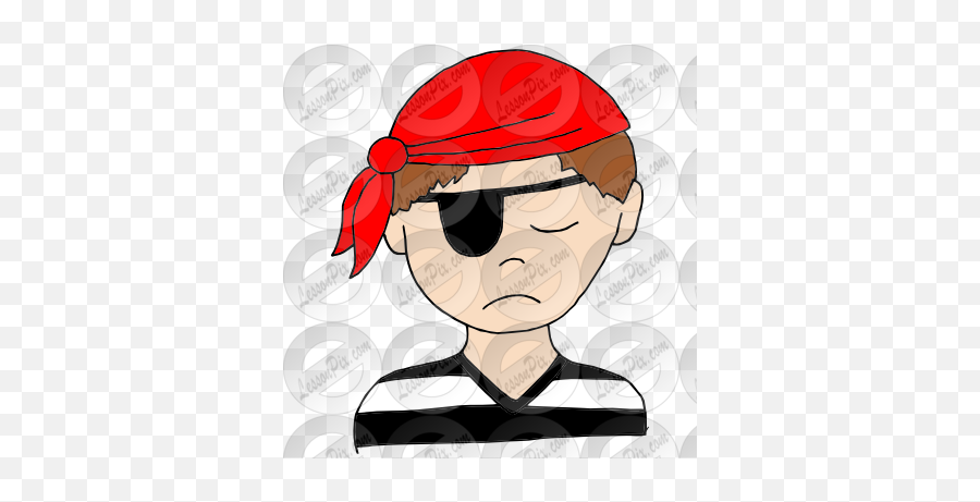 Sad Pirate Clipart - Cartoon Emoji,Pirate Ship Emoji