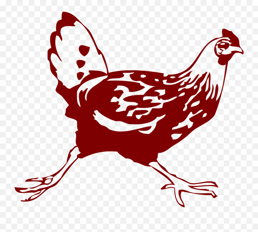 Chicken Hen Running Brown Legs - Chicken Running Drawing Emoji,Chicken Nugget Emoji