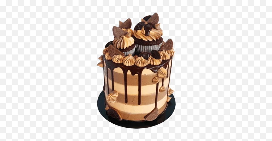 Triple Decker 3 Layered Cakes In London - Birthday Cake With Chocolate Emoji,Emoji Cupcake Ideas