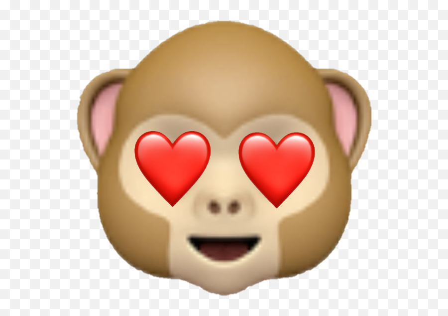 Emoji Monkey Heart Hearteyes Monkeyandheart - Monkey Heart Eyes Emoji,Heart Eyes Emoji Png