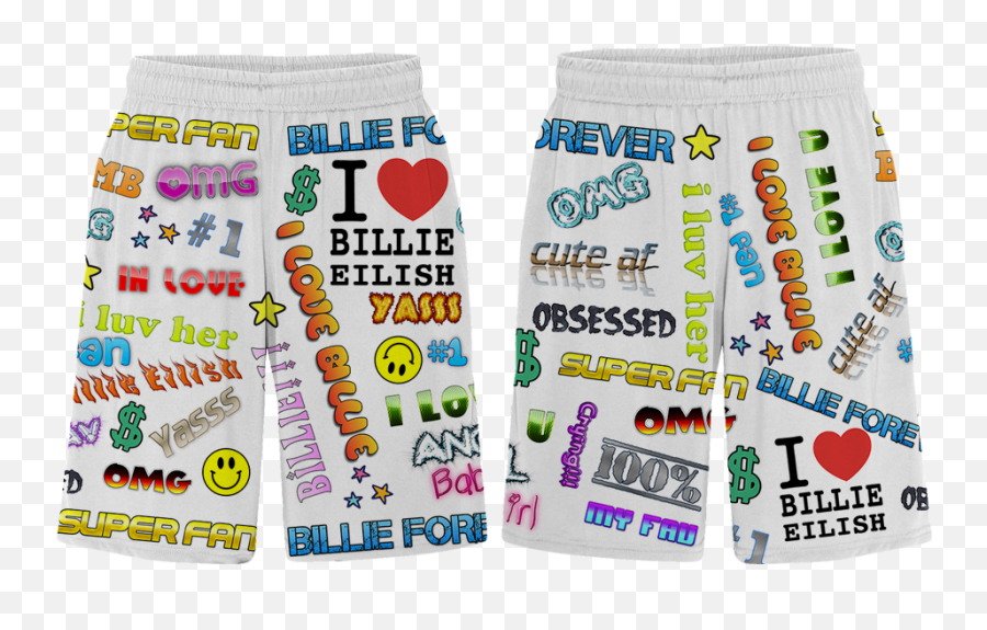 Billie Eilishs Freaky City Clothing - Trunks Emoji,Shorts Emoji