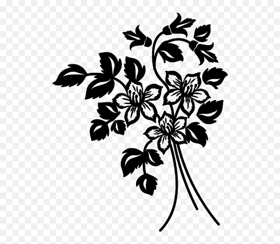 Flower Sketch Png Transparent - Rosa Glauca Emoji,Black Flower Emoji