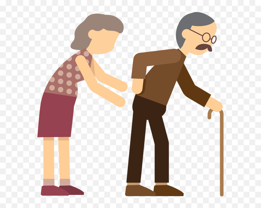 Old Man Clipart Png - Old People Walking Cartoon Emoji,Old Man With Cane Emoji