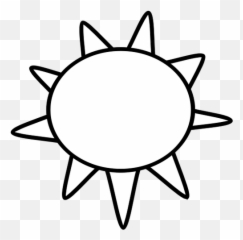 White Symbol For Sunny Sky Vector Image - And Clouds Clipart Black Emoji