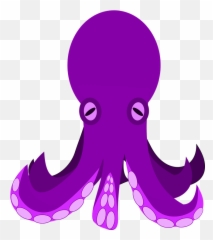 Free Octopus Squid Illustrations - Purple Clipart Emoji