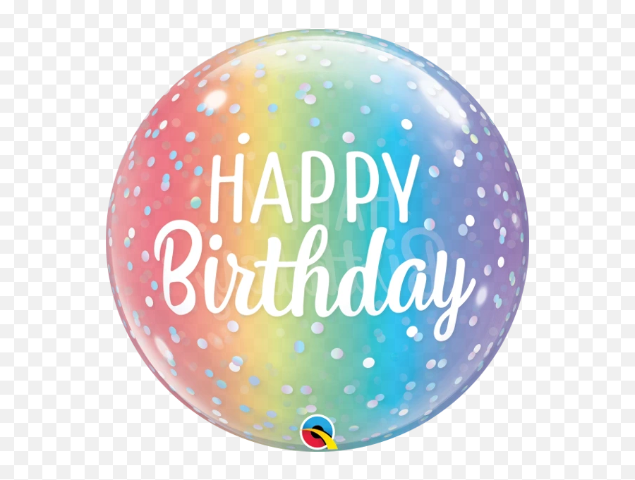 Happy Birthday Ombre Bubbles Balloon - Balloon Emoji,Bubbles Emoji