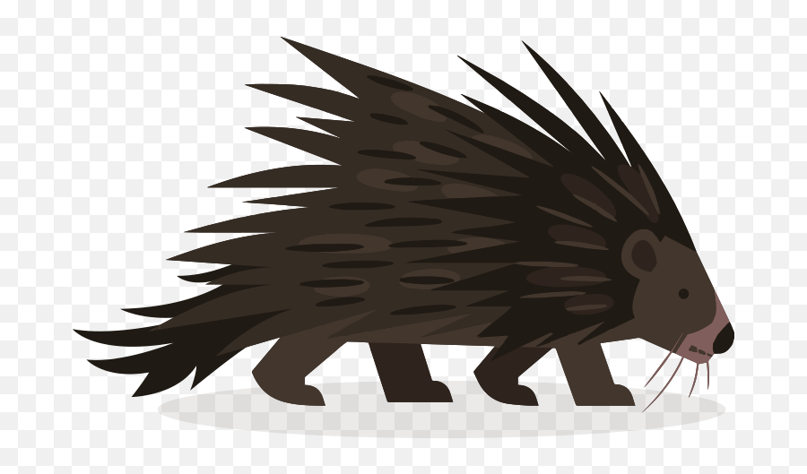 Hedgehog Clipart Tracks - Transparent Porcupine Clipart Emoji,Porcupine Emoji