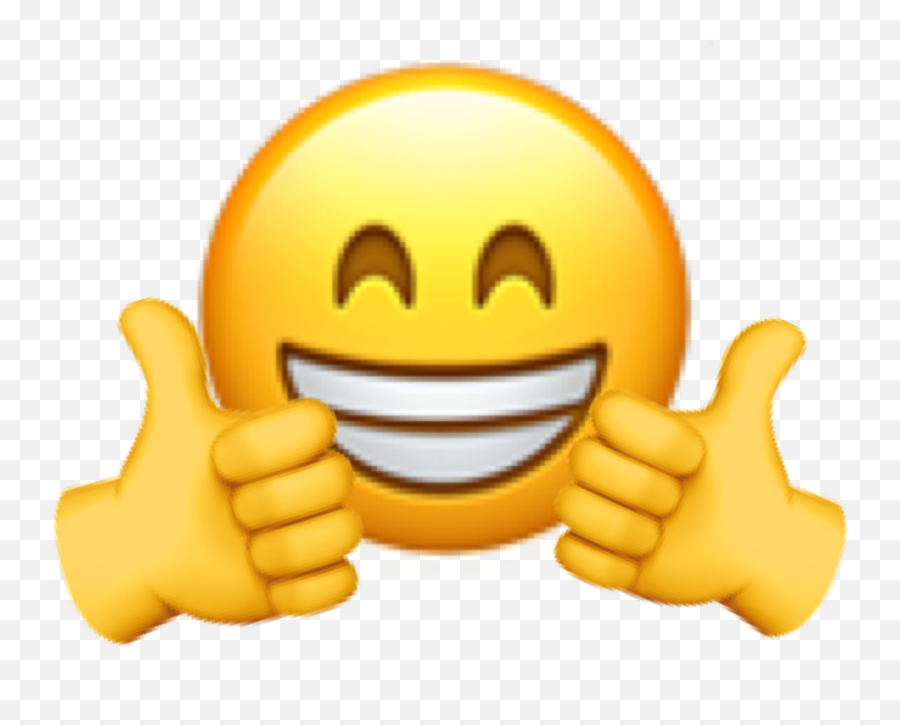 Trending Thumbsup Stickers - Emoji Smiling With Thumbs Up,Thums Up Emoji