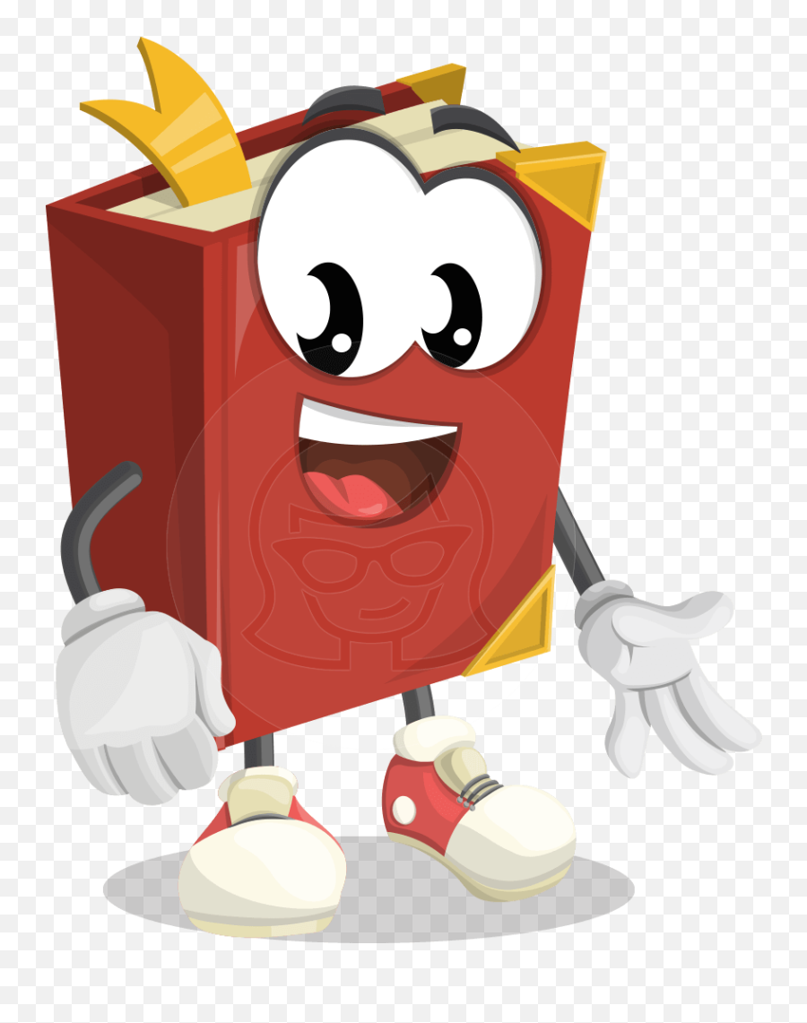 Cute Book Cartoon Vector Character Aka Bookie Paperson - Vector Cartoon Book Png Emoji,Cute Emotions