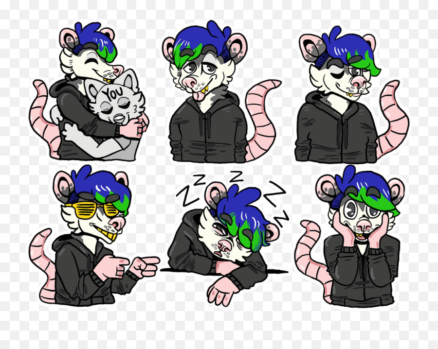 Icky Possum Telegram Stickers - Cartoon Emoji,Possum Emoji