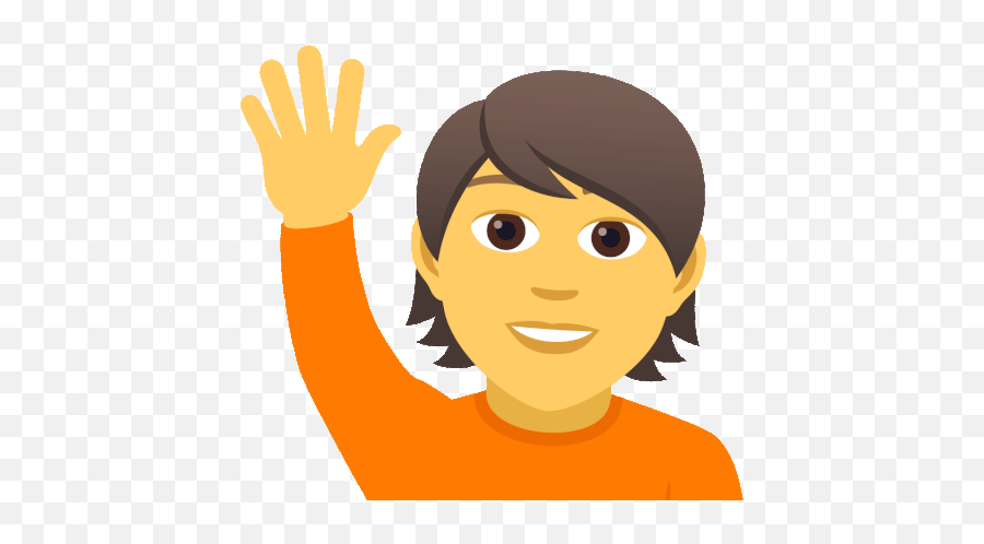 Person Raising Hand Joypixels Gif - Raising Hand Clipart Gif Emoji,Raise Hand Emoji
