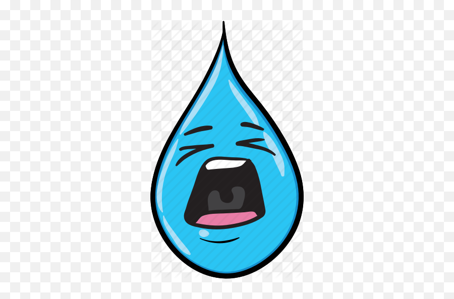 Cartoon Drop Emoji Rain Smiley Icon - Vertical,Raindrop Emoji