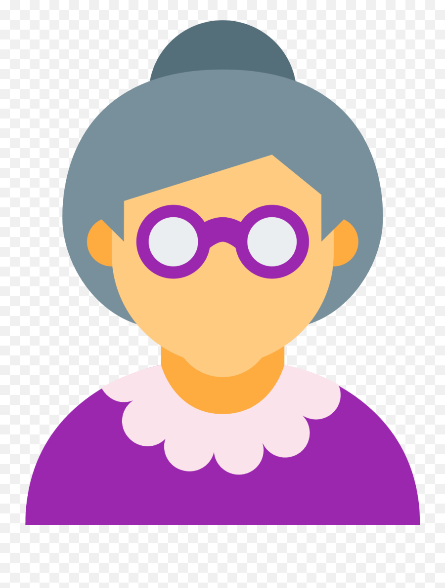 Alte Frau Hauttyp 1 2 Icon - Transparent Old Woman Icon Emoji,Old Woman Emoji