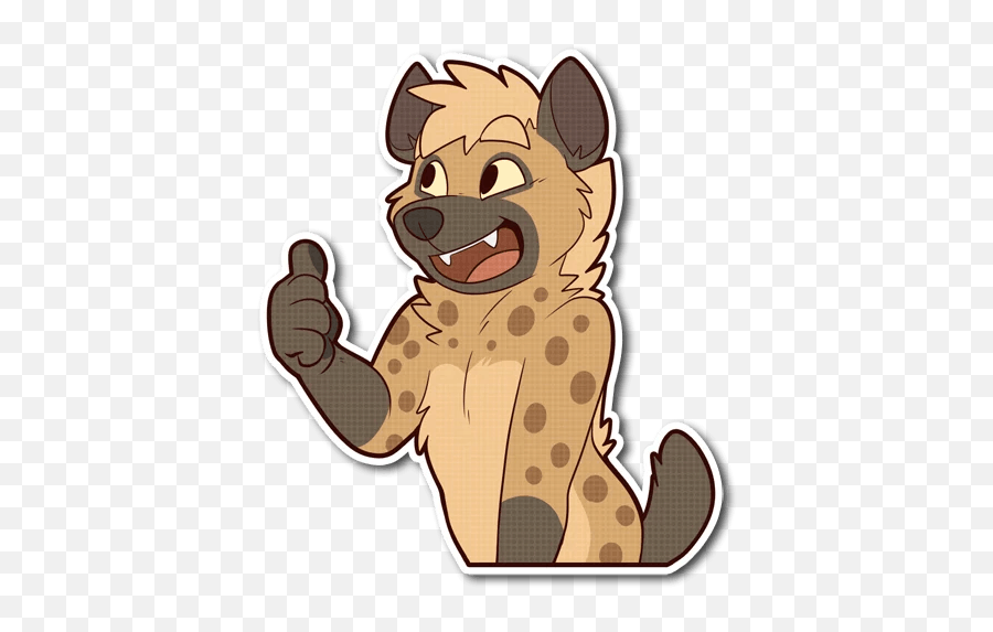 Spotted Hyenau201d Stickers Set For Telegram - Animal Figure Emoji,Hyena Emoji