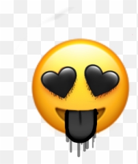 Freetoedit Emoji Dark Black Heart Hearts Remixitplease - Smiley