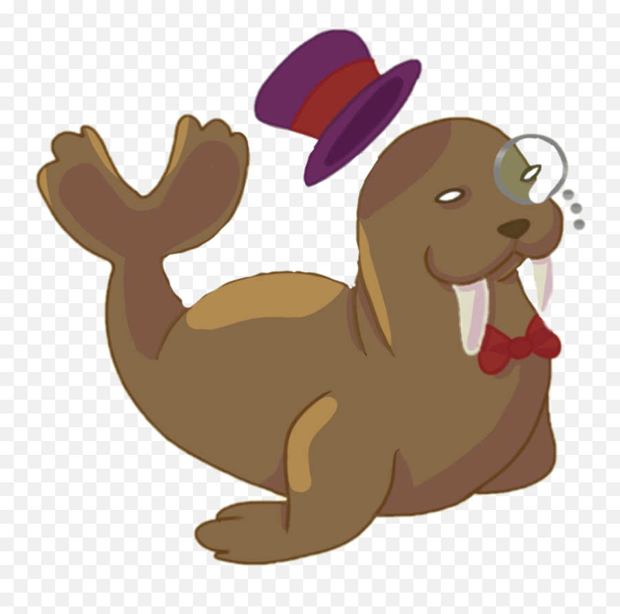 Walrus - Cartoon Emoji,Walrus Emoji