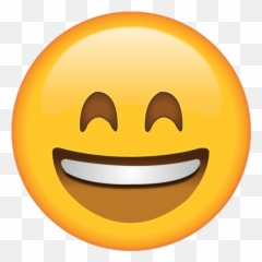 Smiling Emoji With Smiling Eyes - Eyes Closed Smiling Emoji,Laughing Emoji