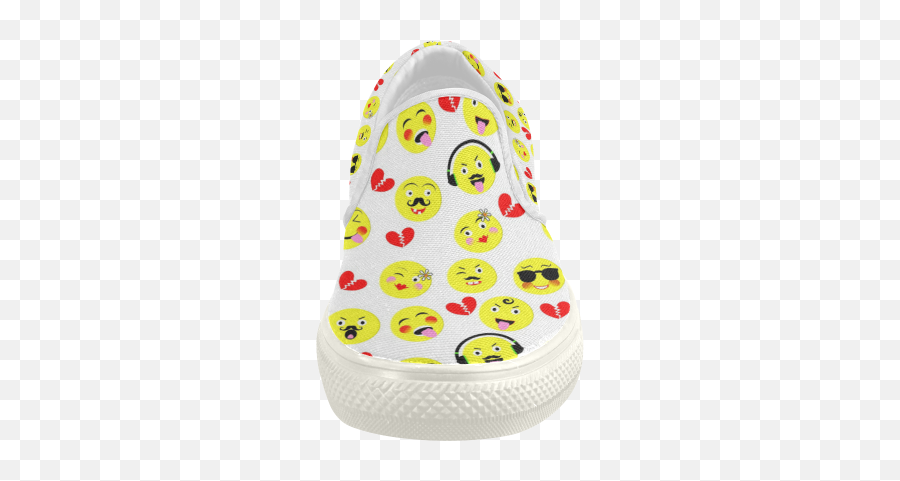 Emoji Fashion Cute Patterned Shoes - Illustration,Emoji Canvas Shoes