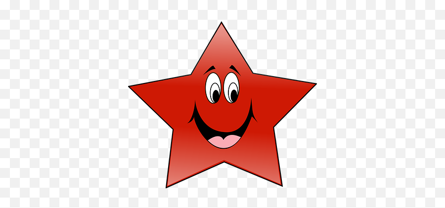 Free Funny Face Funny Vectors - Happy Red Star Clipart Emoji,Star Emoticons
